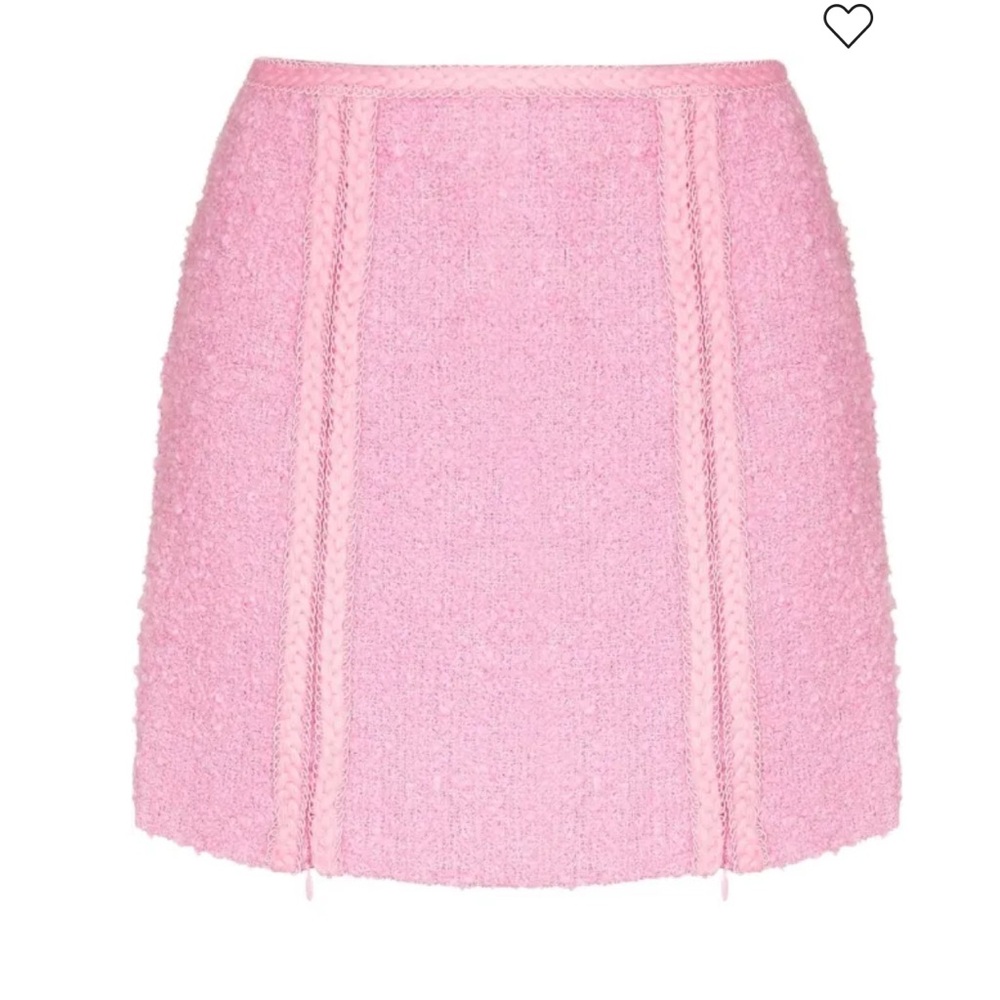 Rotate BIRGER CHRISTENSEN  Lina bouclé mini skirt pink sherpa Barbie